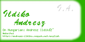 ildiko andresz business card